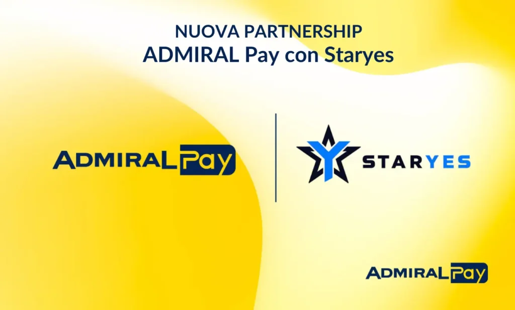 ADMIRAL Pay e Staryes: nuovo accordo per i servizi di pagamento nel gaming 1 ADMIRAL Pay e Staryes siglano una partnership per i servizi di pagamento nel gaming